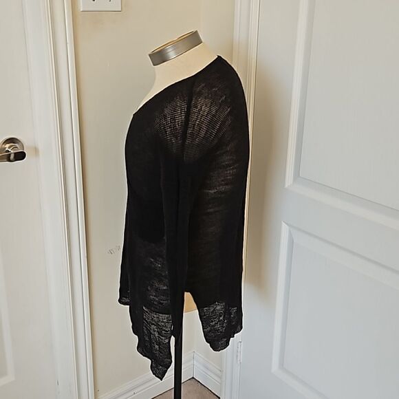 Sweet Baby Gal Women's Knitted Sheer Long Sleeves Top S/M Black - Picture 3 of 16